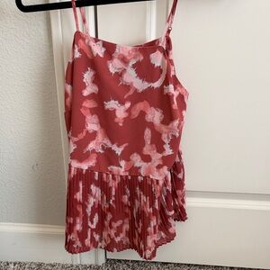 Nine West Pink Pleated Blouse